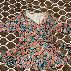 Faux wrap top. Unique design.